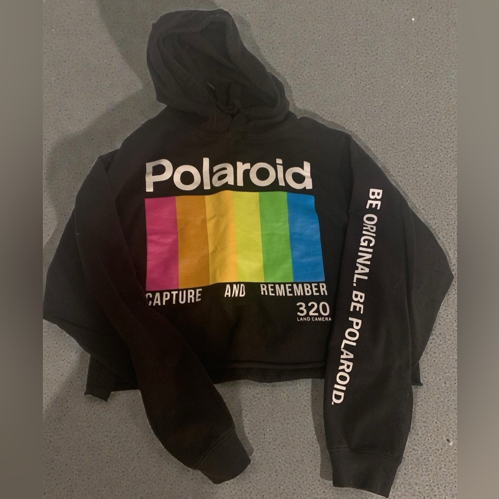 Polaroid Black Hoodie with Logo